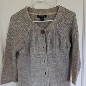 Eddie Bauer Cotton Knit Button Down Cardigan Sweater